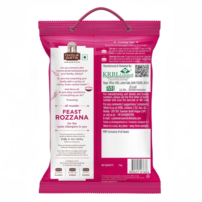 India Gate Basmati Rice - Rozanna - 5 kg