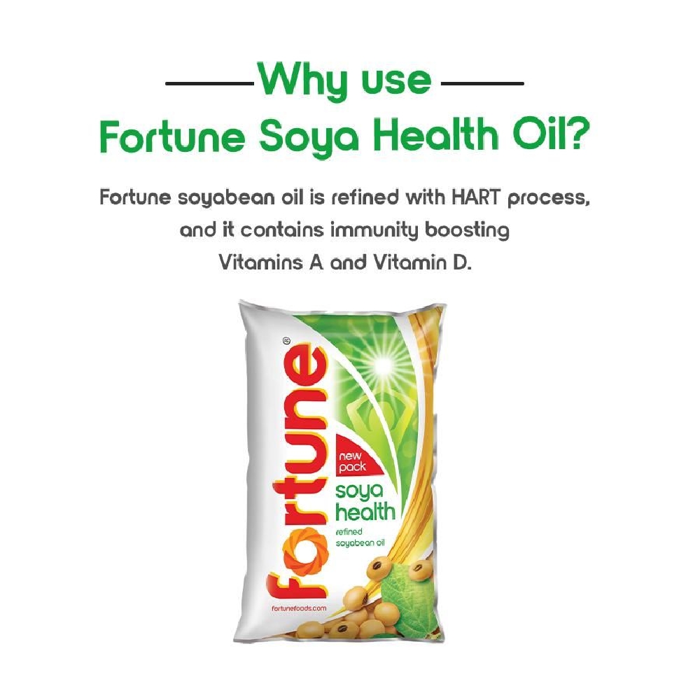 Fortune Soya Health Refined Soyabean Oil - 750 g