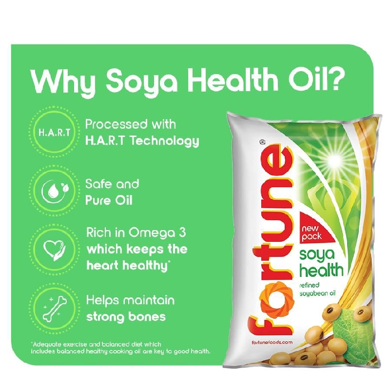 Fortune Soya Health Refined Soyabean Oil - 750 g