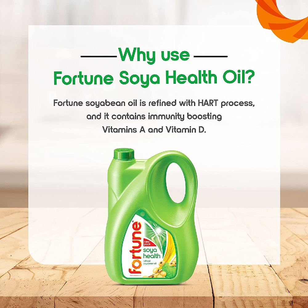 Fortune Soya Health Refined Soyabean Oil - 5 L  Jar
