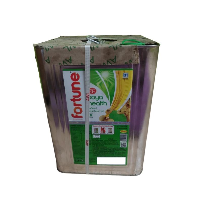 Fortune Soya Health Refined Soyabean Oil - 15 L Tin (Pipa)