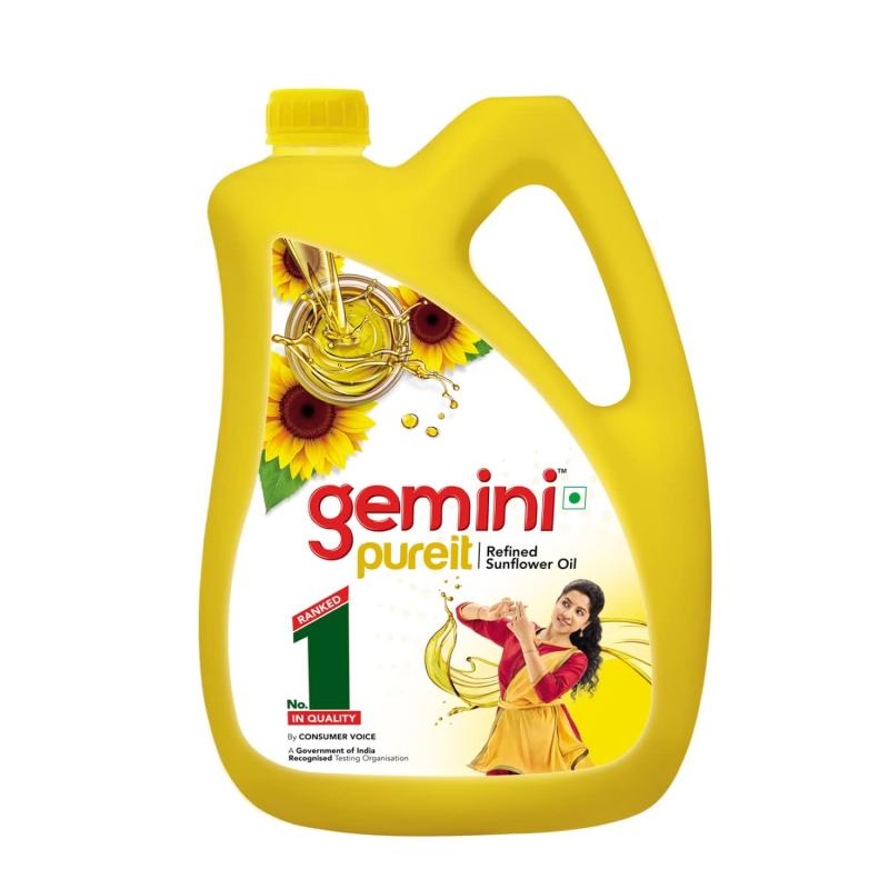Gemini Refined Sunflower Oil - 5 L  Jar