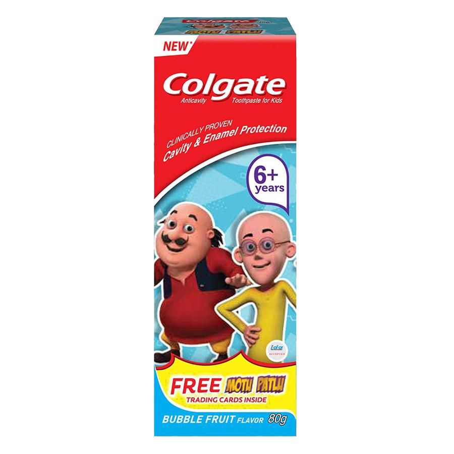 Colgate Kids Toothpaste 6+ Years - Bubble Fruit Flavor- Motu Patlu - 80 g