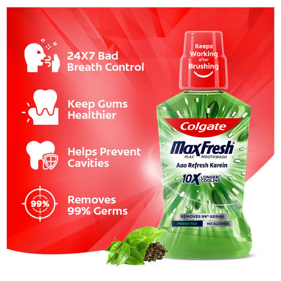 Colgate Mouthwash - MaxFresh - Fresh Tea - 250 ml