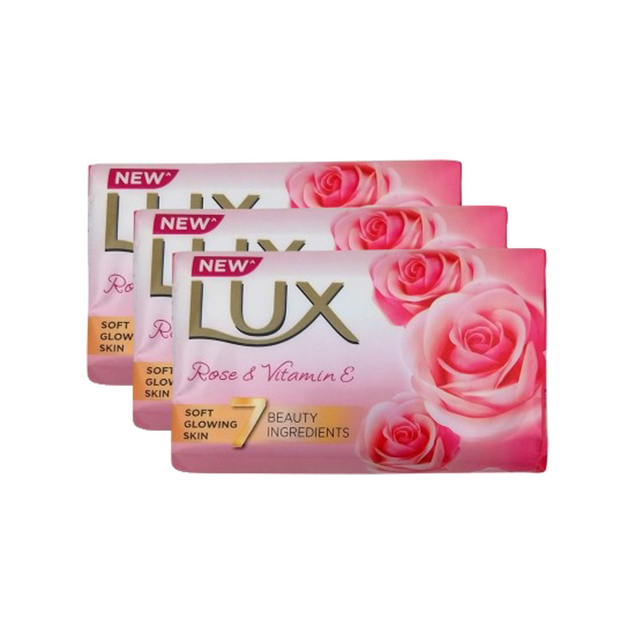 Lux Rose & Vitamin E Soap For Glowing Skin - 3x150 g