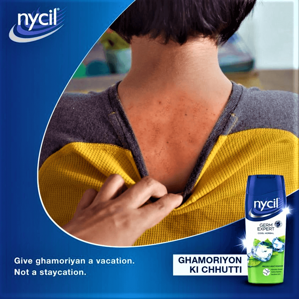 Nycil Prickly Heat Powder - Germ Expert Cool Herbal - 150 g