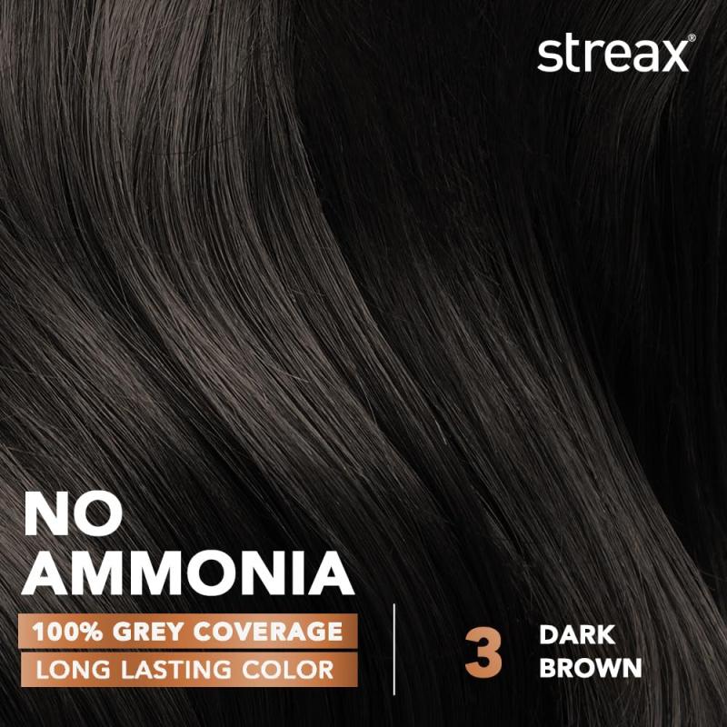 Streax Creme Hair Colour - (3 Dark Brown) - 120 ml