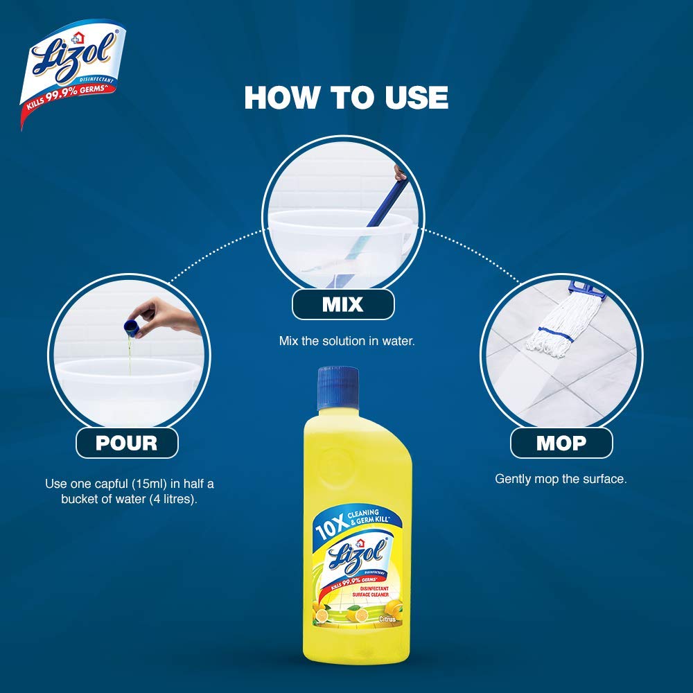 Lizol Floor Cleaner Liquid - Citrus - 500 ml