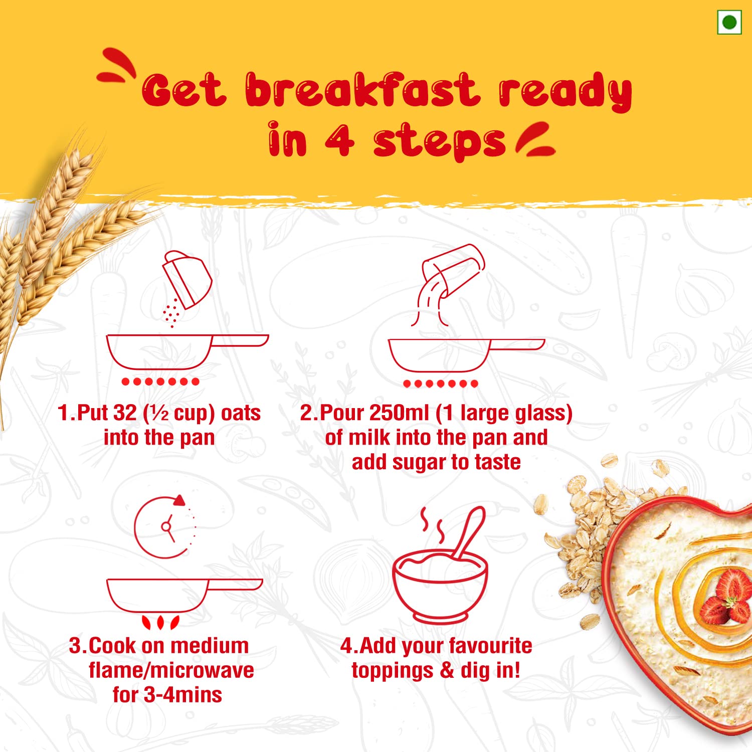 Saffola Natural Oats - 500 g