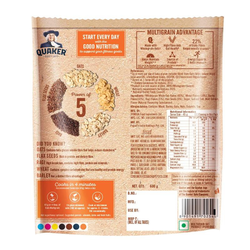 Quaker Multigrain Oats - 600 g