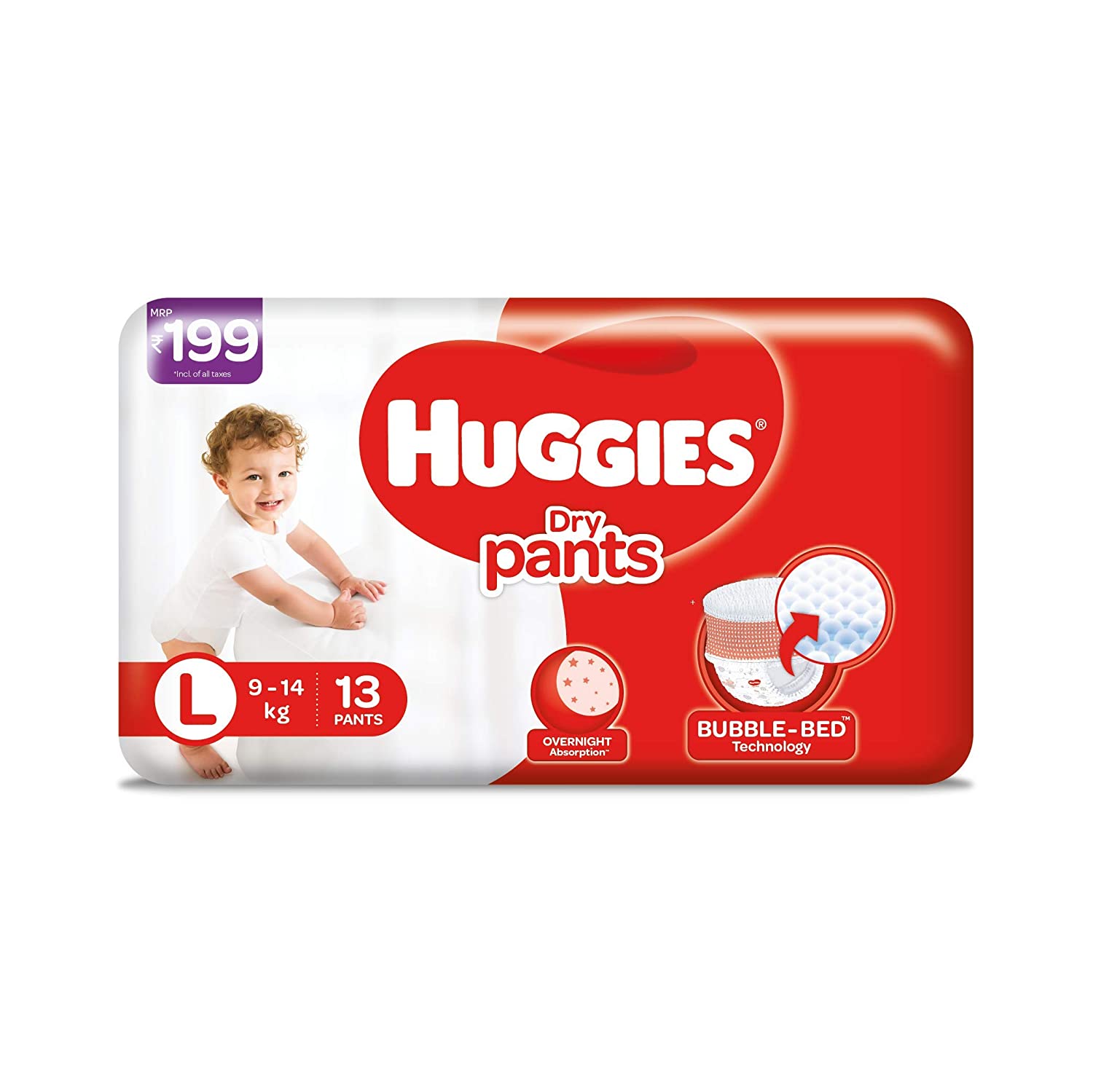 Huggies Wonder Pants Diapers - L - (9 - 14 kg) - 13 pcs
