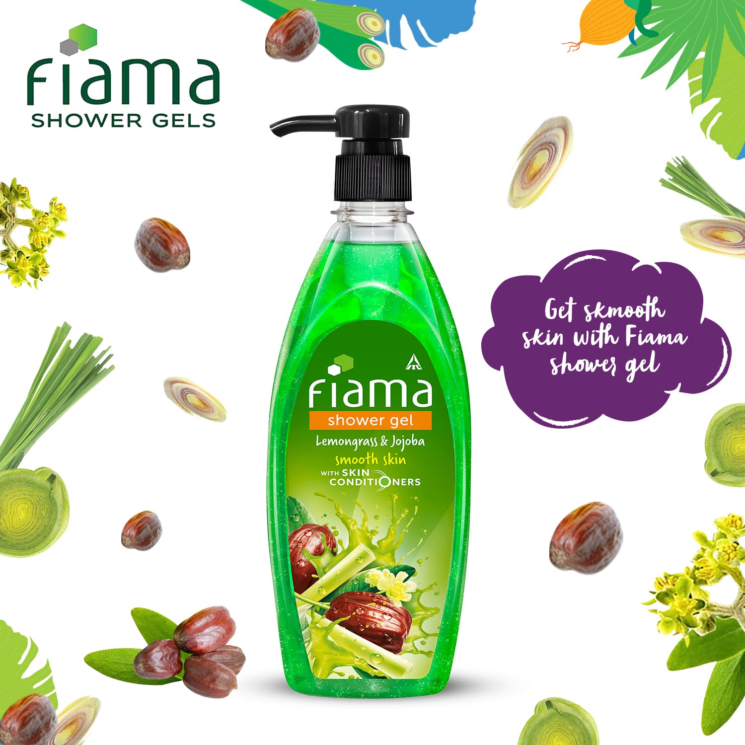Fiama Shower Gel - Lemongrass & Jojoba - 550 ml