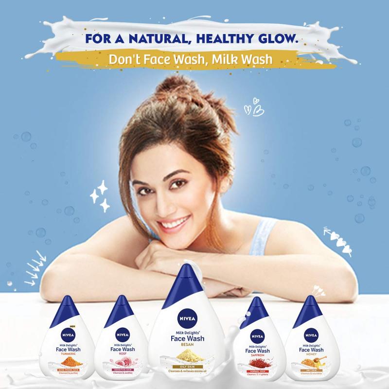 Nivea Milk Delights Face Wash - Saffron - 100 ml