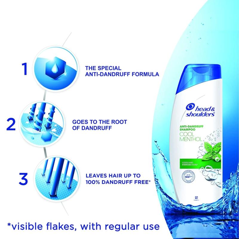 Head & Shoulders Cool Menthol Anti-Dandruff Shampoo - 180 ml