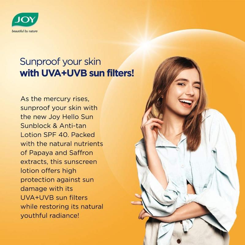 Joy Hello Sun SunBlock & Anti-Tan Lotion SPF40 - 60 ml