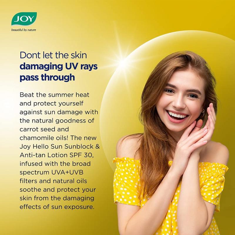 Joy Hello Sun Sunblock & Anti-Tan Lotion - SPF30 - 60 ml