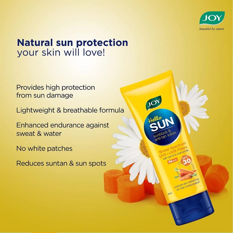 Joy Hello Sun Sunblock & Anti-Tan Lotion - SPF30 - 60 ml