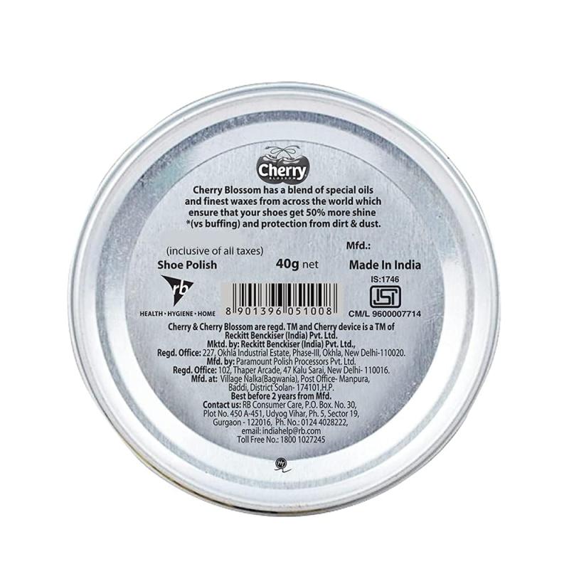 Cherry Blossom Black Shoe Polish - 40 g