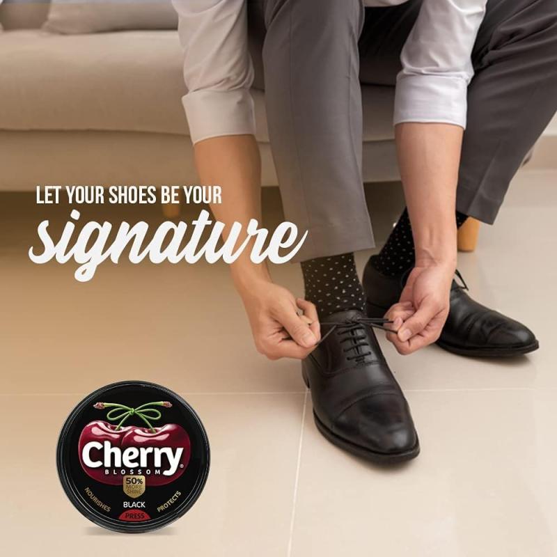 Cherry Blossom Black Shoe Polish - 40 g